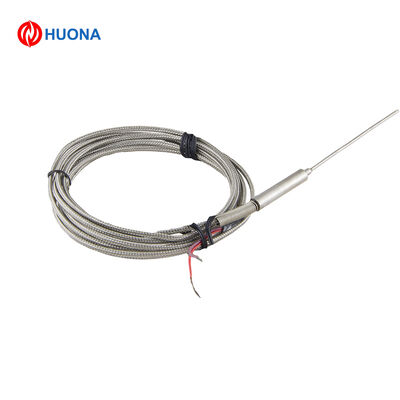 Sonde thermocouple type K 1,5x100mm gaine inox câble tressé 5m